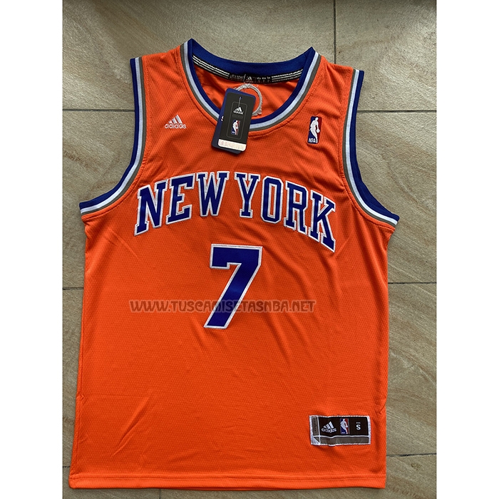 Camiseta Carmelo Anthony NO 7 New York Knicks Naranja